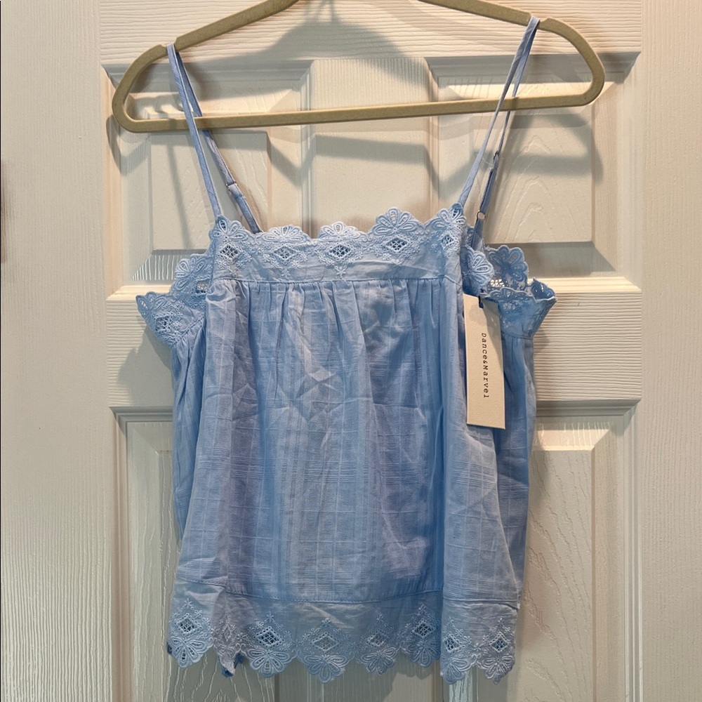 Dance & Marvel Sky Blue Lace Cami